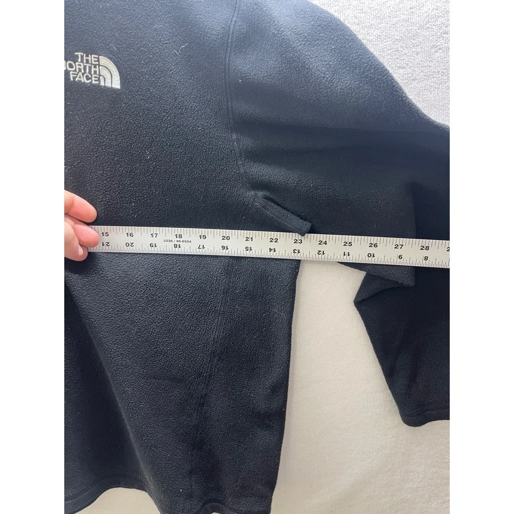 The North Face Quarter Zip Fleece Mens XL Black Excellent Pullover Sweater 3448